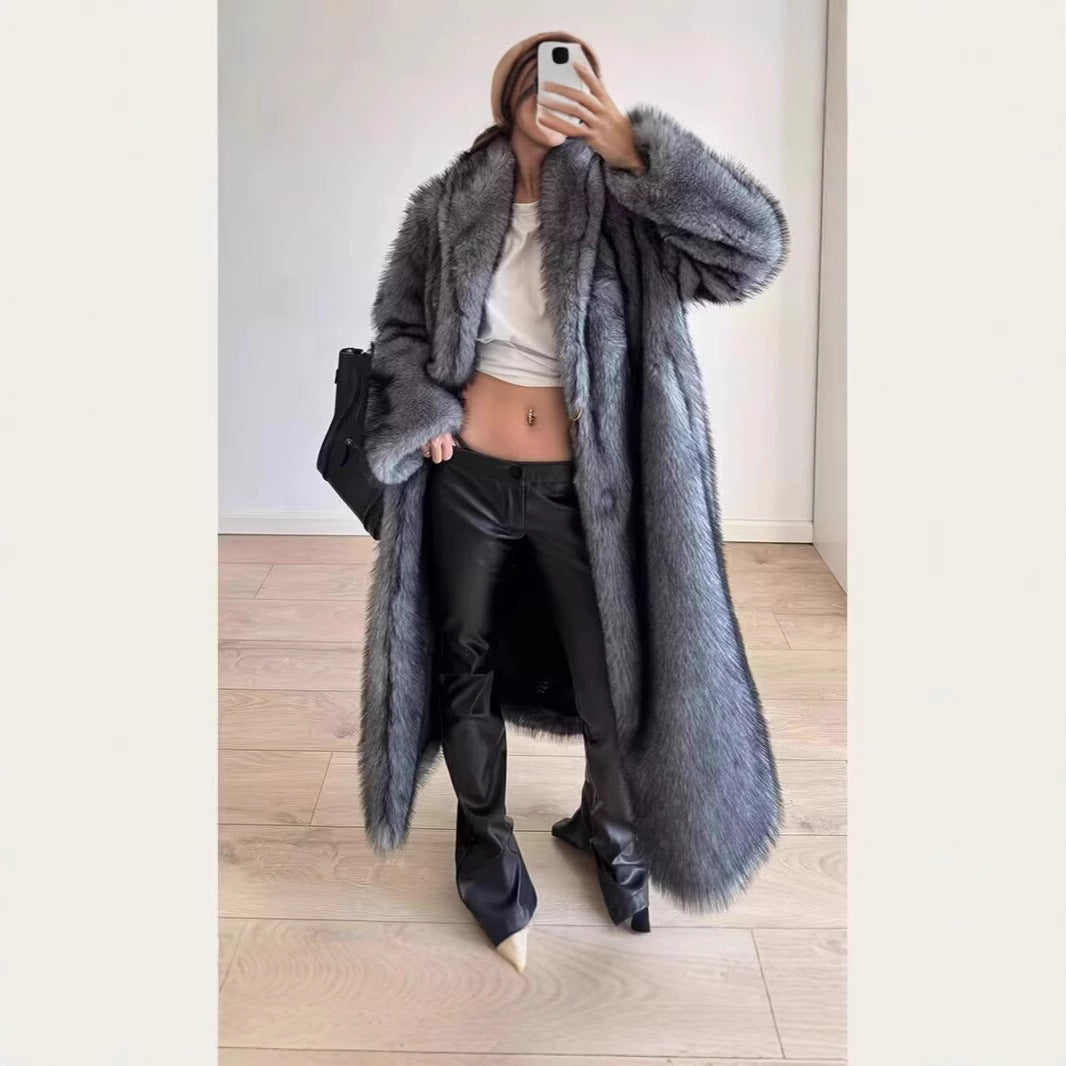 Oversized faux fur coat for women Lune London