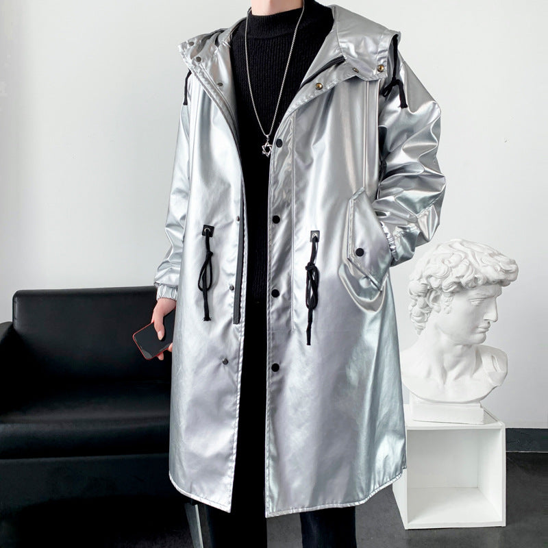 Veste de pluie réfléchissante pour hommes avec zone de capuche ajustable et poches pratiques Lune London