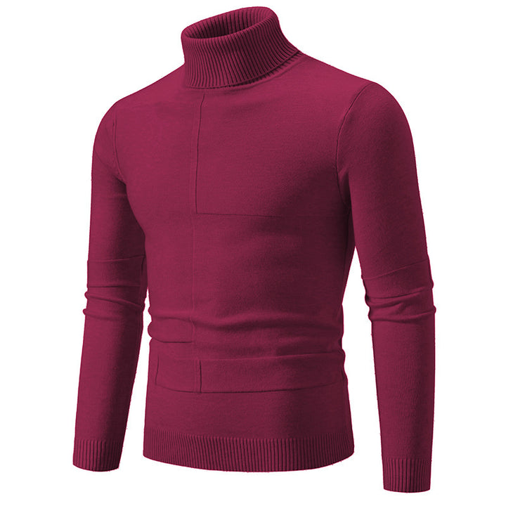 Elegant turtleneck sweater for men with a modern cable pattern Lune London