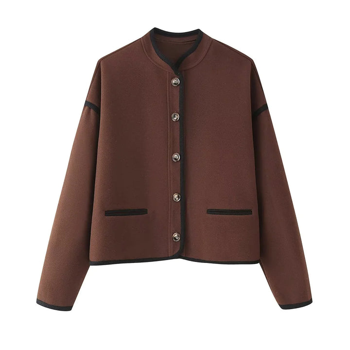 Elegant transitional jacket for women with decorative buttons Lune London