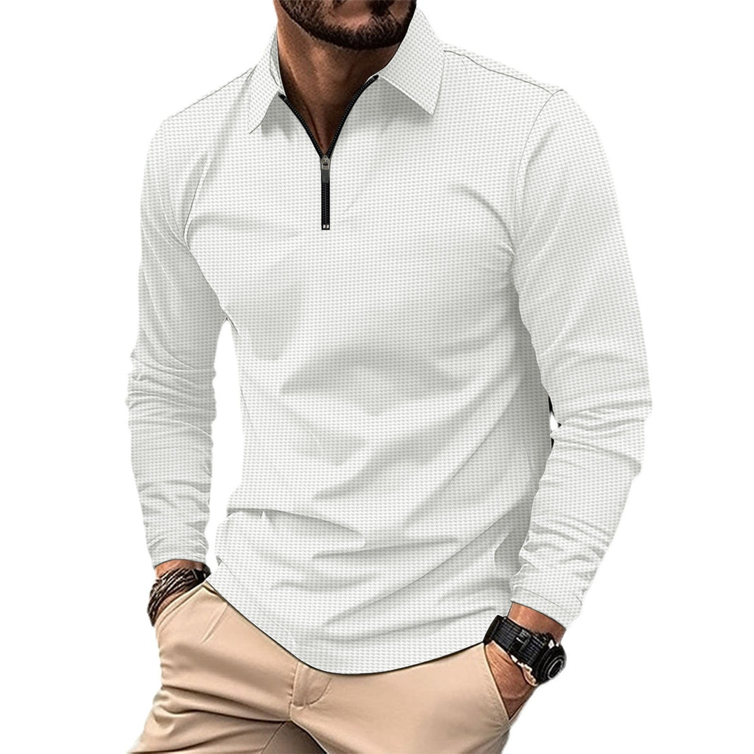 Long sleeve shirt for men with modern zipper closure and structured design Lune London