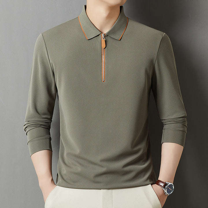 Men's sporty polo with modern zipper and breathable properties Lune London