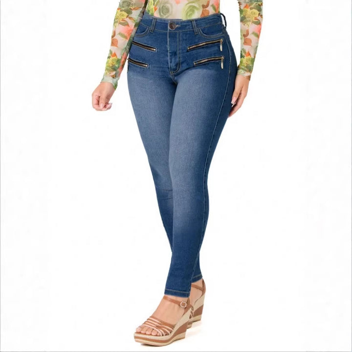 Women's Sculpting Skinny Jeans with High Waist, Push-Up Cut and Super Stretch Amarae
