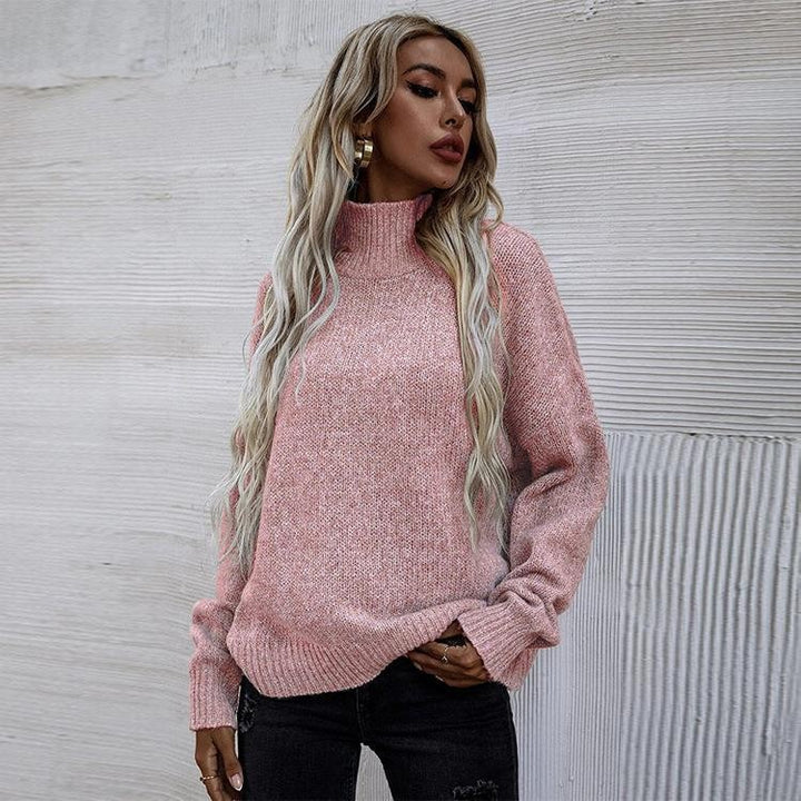Women's sweater with high collar and relaxed oversized fit Lune London
