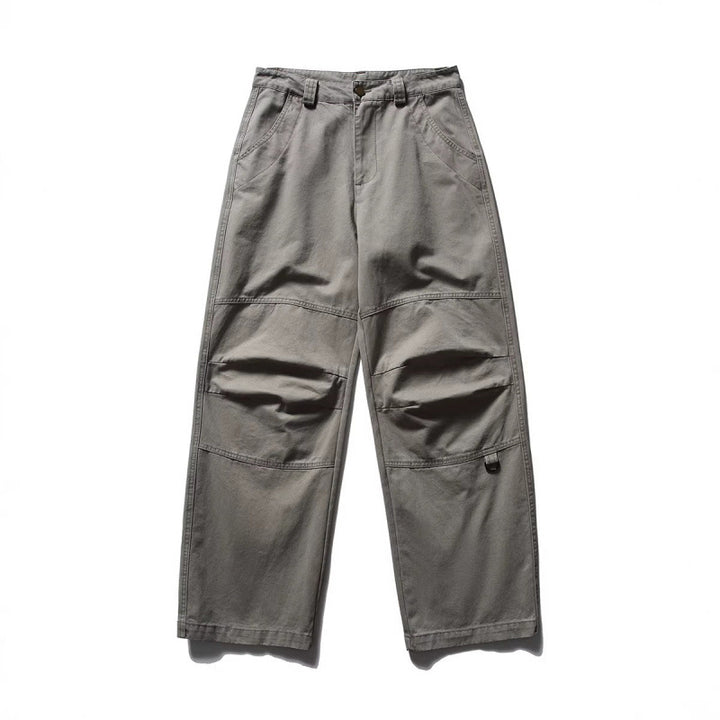 Men's Loose Utility Cargo Pants in Workwear Style with Knee Inserts and Patch Pockets Amarae