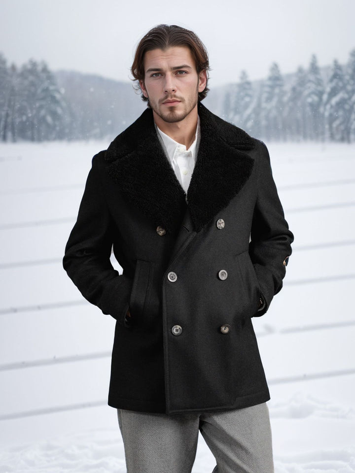 Fashion Duffle Coat for Men with Soft Collar and Practical Pockets Lune London
