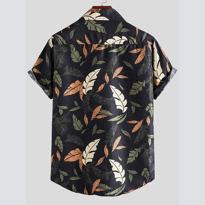 Short sleeve shirt for men with floral pattern and high quality cotton Lune London