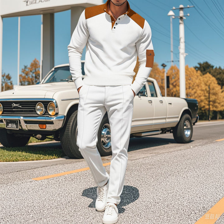 Men's sports set with trendy accents and structured treatment Lune London