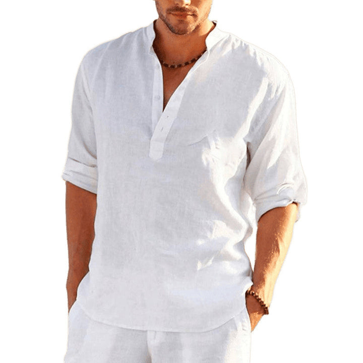 Elegant shirt for men embroidered with flowers Amarae