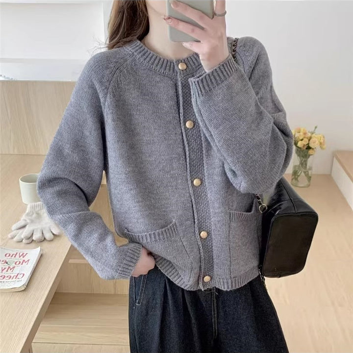 Cardigan à boutons avec poches pour femmes Chic & Stil