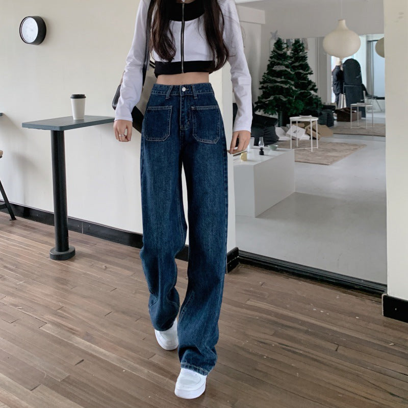 Jeans taille haute décontractés pour femmes Chic & Stil