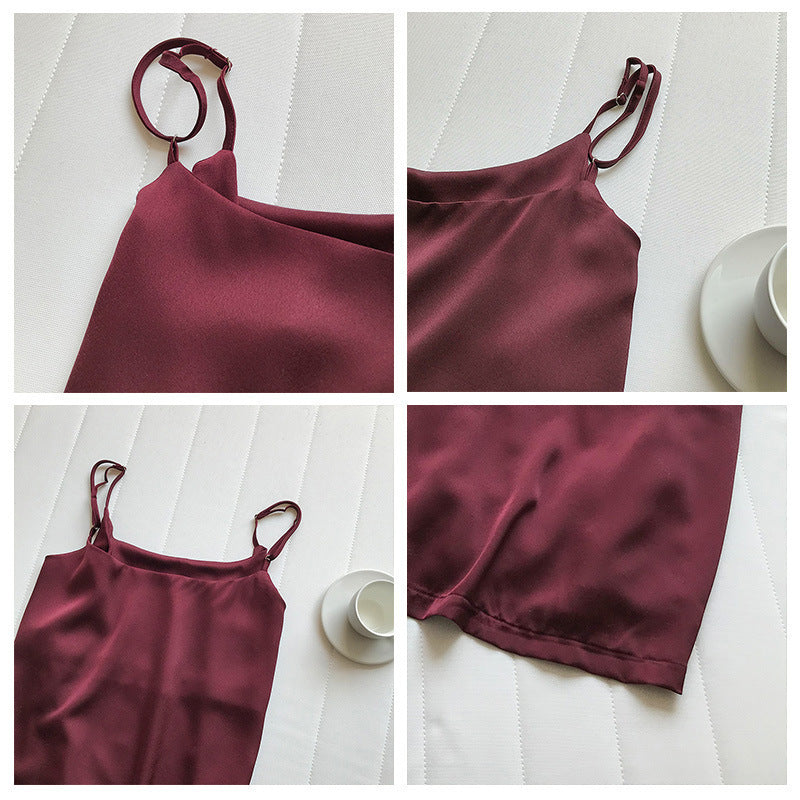Ladies luxury satin top spaghetti Amarae
