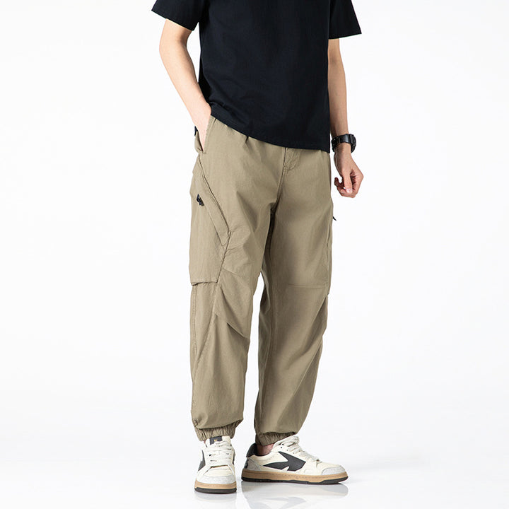 Casual cargo pants for men with elastic waist Lune London