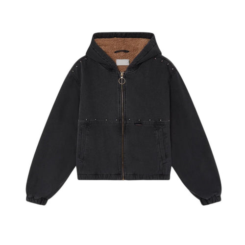 Veste en denim pour femmes avec capuche et poches Chic & Stil