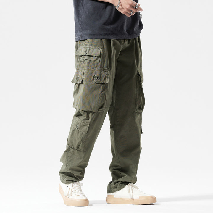 Men's cargo pants with multiple pockets and elastic waist Lune London
