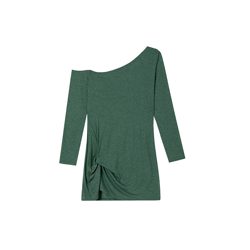 Ladies Off-Shoulder Bow Long Sleeve Top Lune London