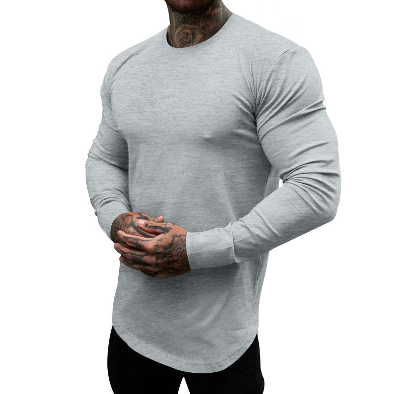 Long sleeve t-shirt for men in a soft and stretchy cotton blend with a round neck Lune London