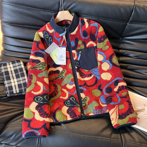 Veste en polaire confortable pour femmes avec motif coloré Chic & Stil
