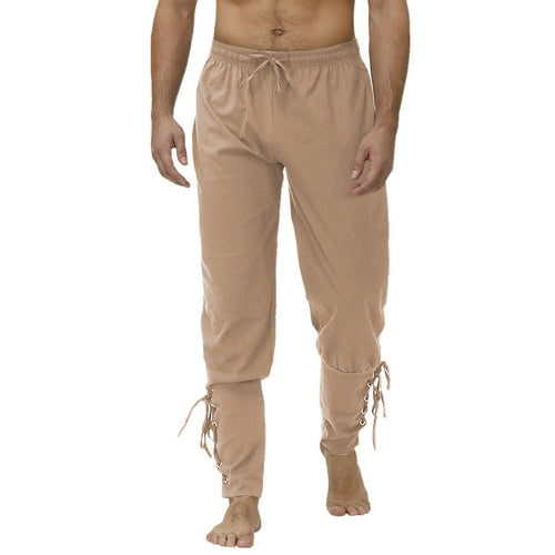 Men's leisure pants with a trendy fit and practical lace details Amarae