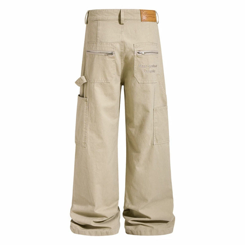 Women's Wide Cargo Palazzo Pants with Utility Pockets, High Waist and Casual Culotte Cut Amarae
