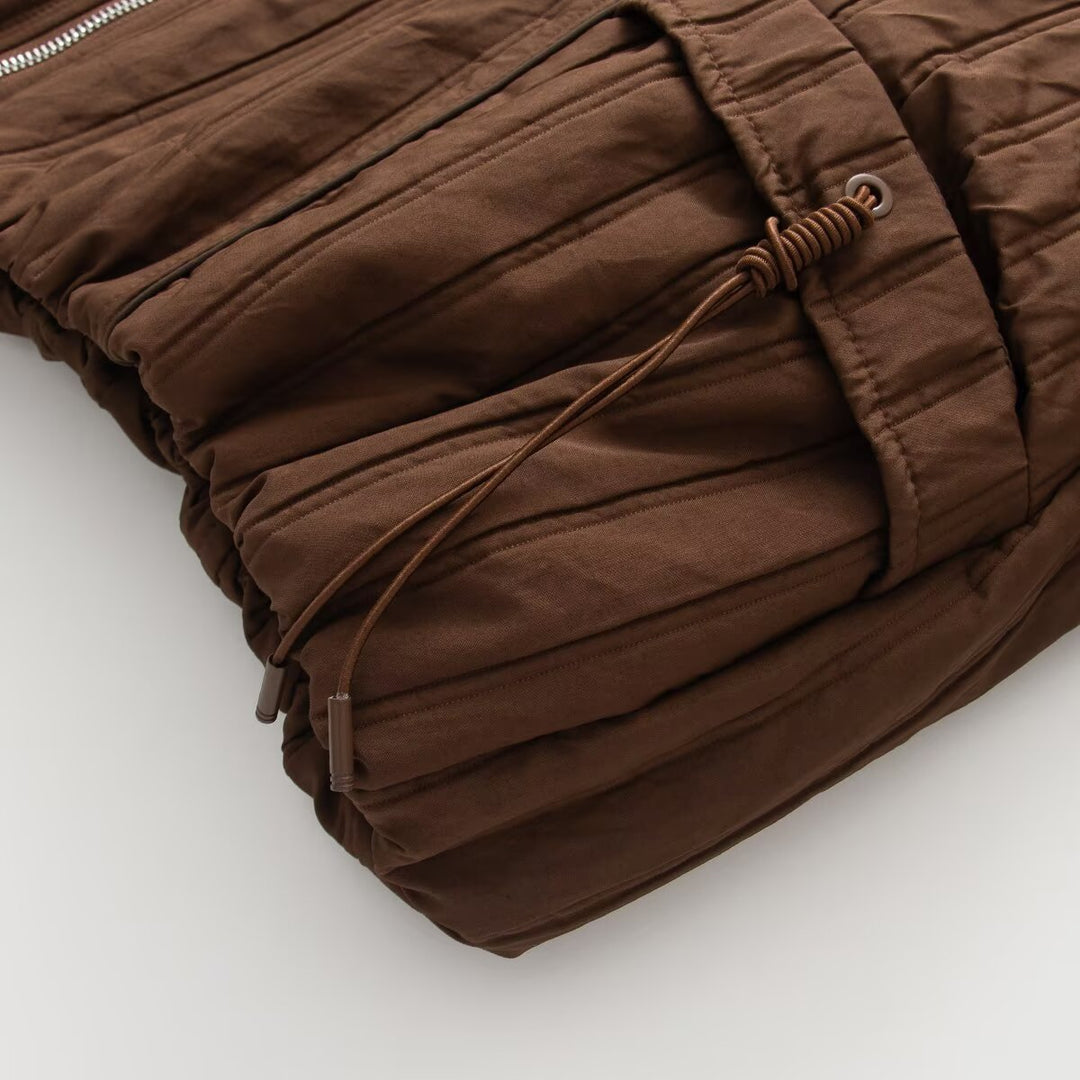 Women's padded jacket with hood, drawstring and loose fit Amarae