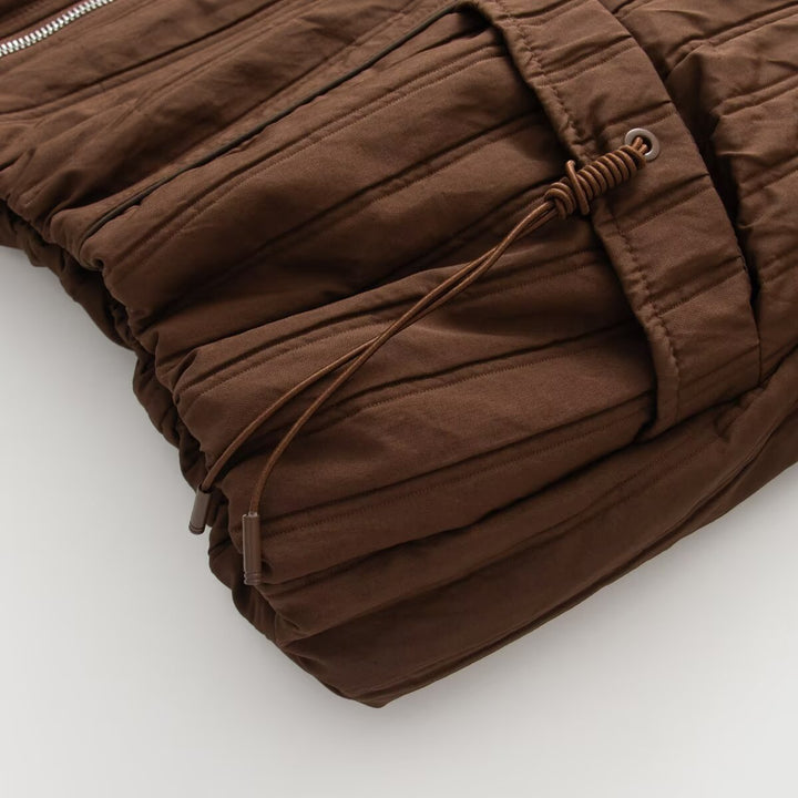Women's padded jacket with hood, drawstring and loose fit Amarae