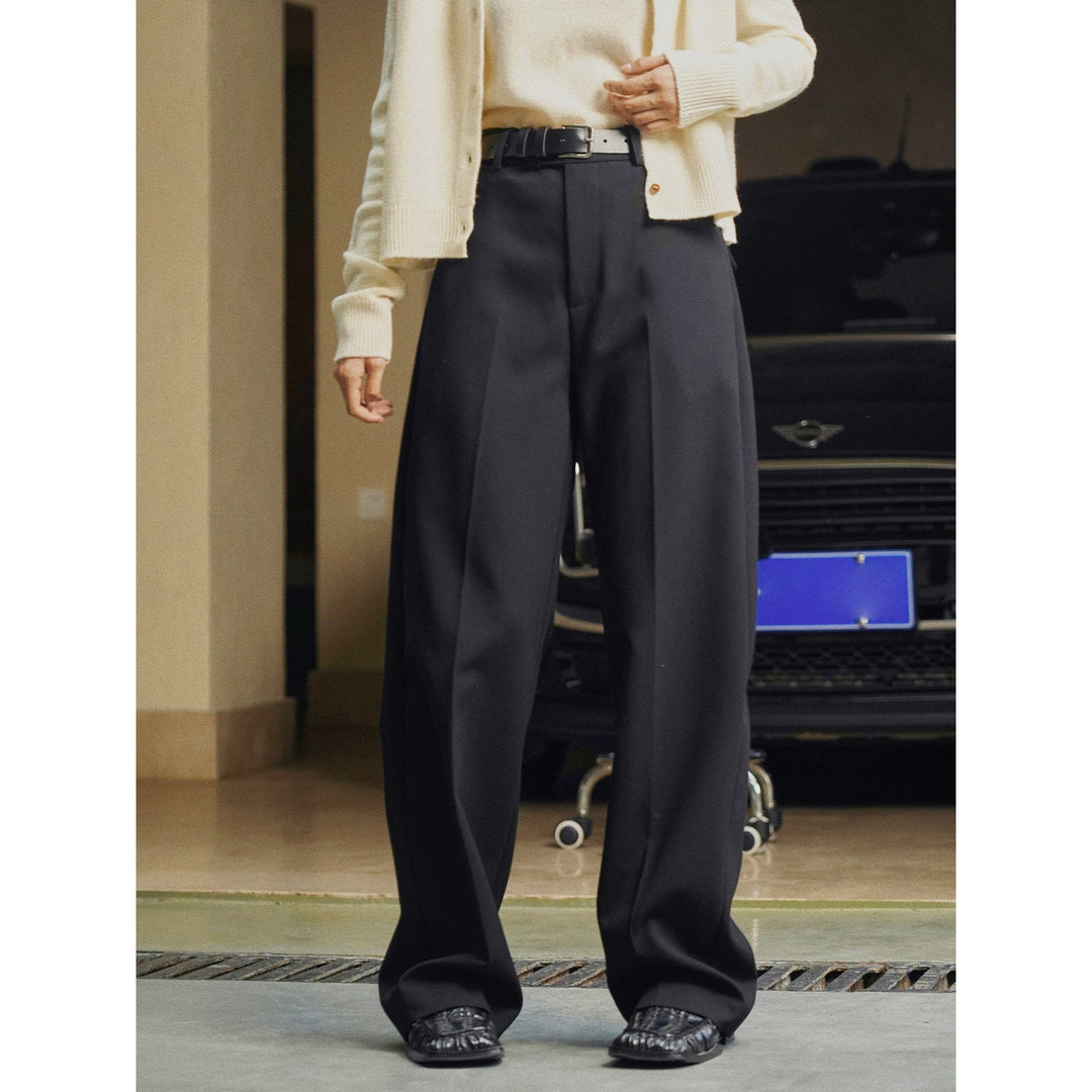 Women's wide pleated palazzo pants with high waist and crease Amarae