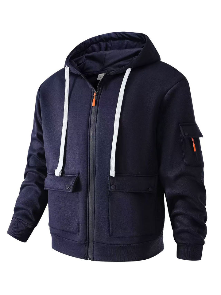 Functional hooded jacket for men with multiple pockets Lune London