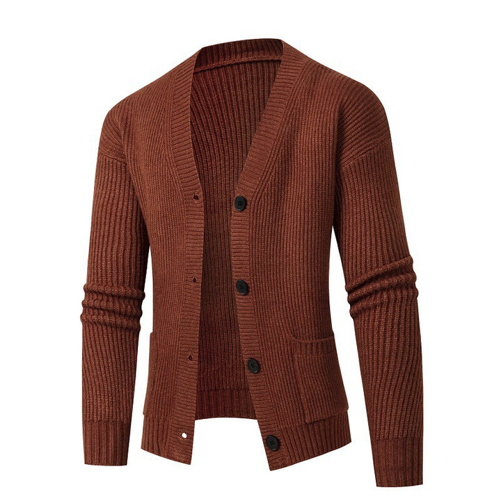 Striped knit jacket for women with a trendy cut and practical pockets Lune London