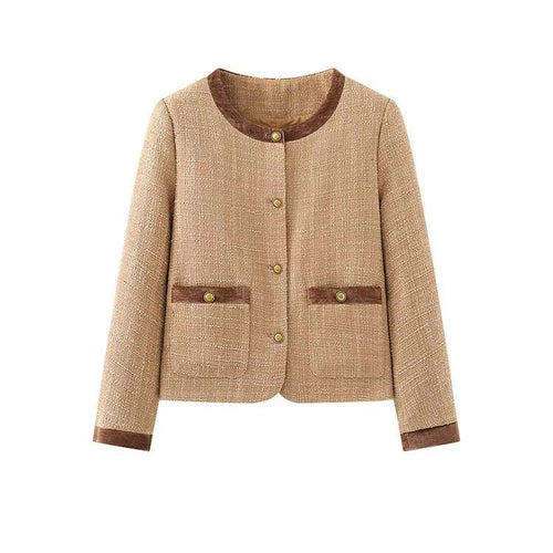 Veste blazer courte féminine à la mode avec des détails de boutons élégants Chic & Stil