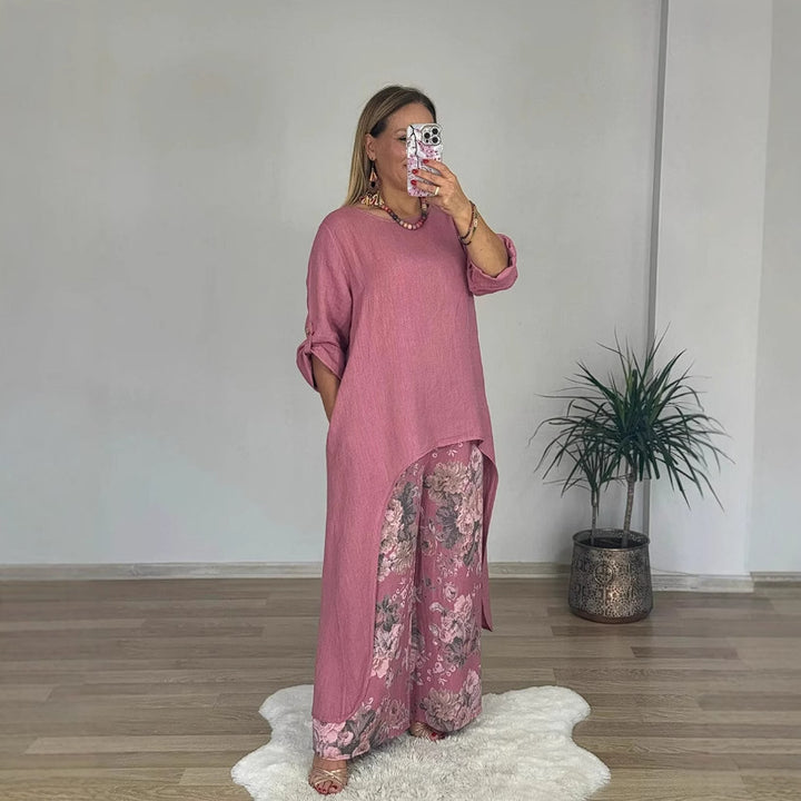 Women's Casual Long Sleeve Shirt with Asymmetrical Hem Chic & Stil
