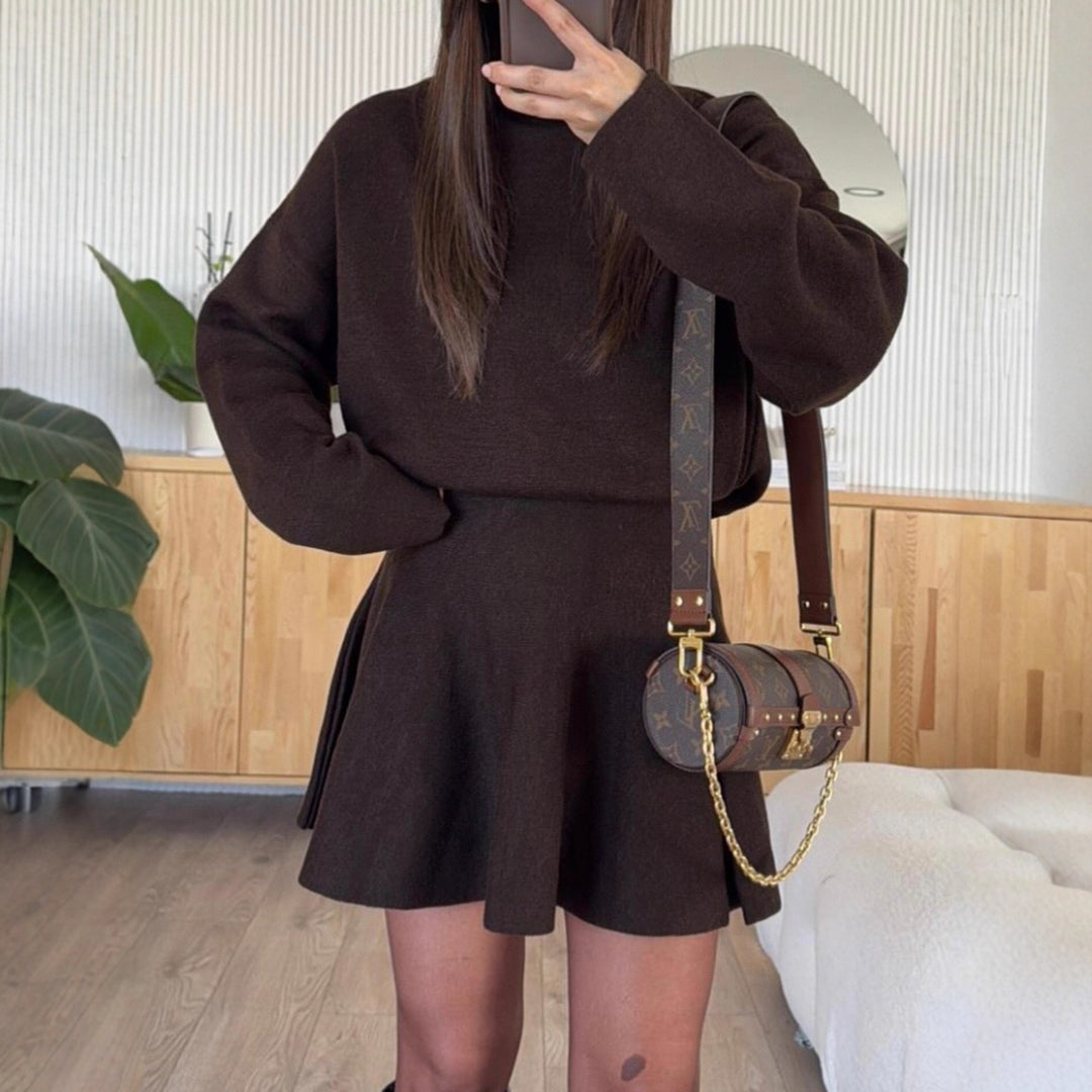 Robe sweat décontractée pour femmes avec des manches hautes Chic & Stil