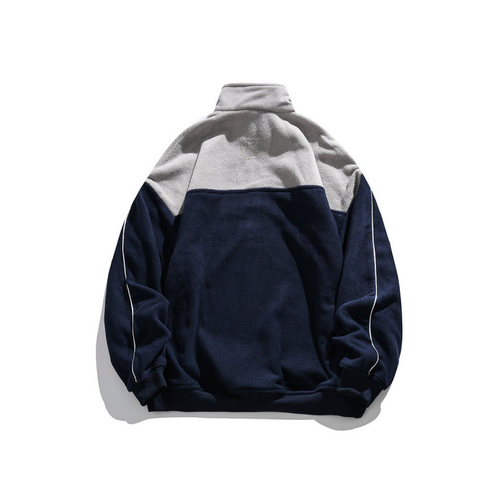 Unisex Oversize-Fleece-Halfzip-Pullover with high collar and raglan sleeves Amarae