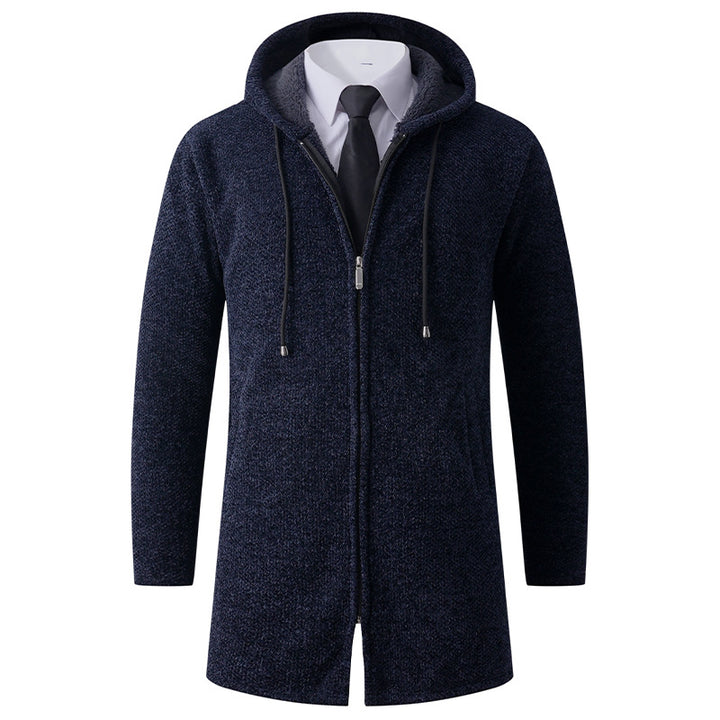 Casual hoodie jacket for men with exposed zipper and practical hood Lune London