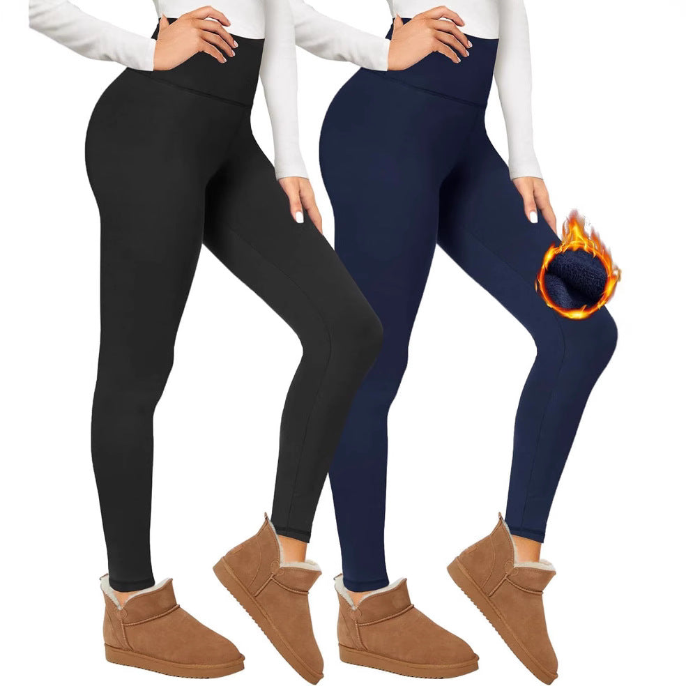 Women's Fleece-lined Thermal Leggings with High Waist and Figure-shaping Stretch Amarae