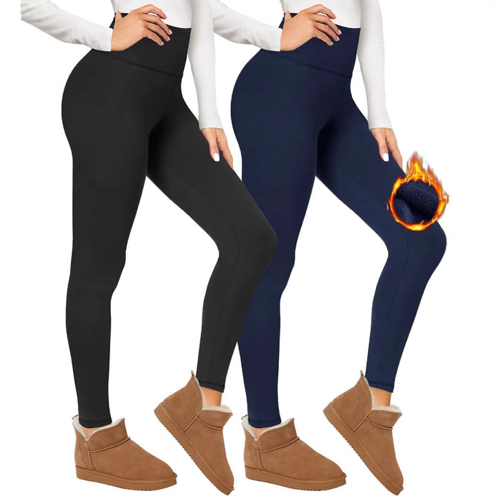 Women's Fleece-lined Thermal Leggings with High Waist and Figure-shaping Stretch Amarae