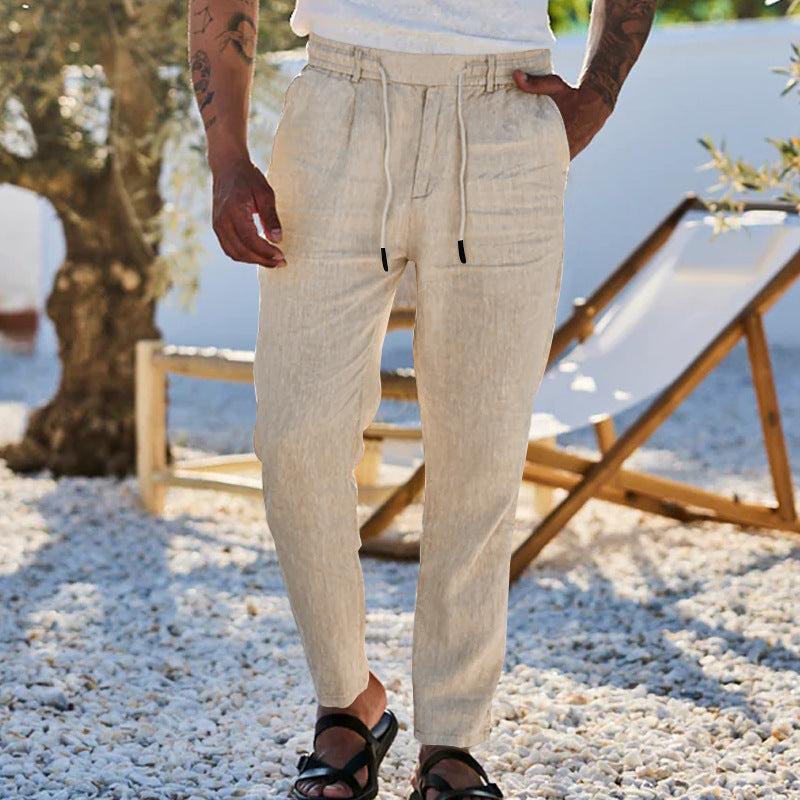 Comfortable chino pants for men with elastic waist and practical pockets Lune London