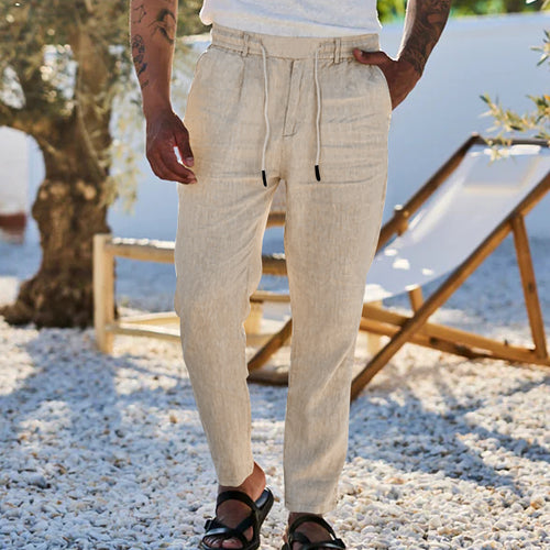 Comfortable chino pants for men with elastic waist and practical pockets Amarae