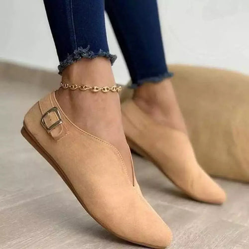 Semi-formal shoes for women with an elegant buckle and an open design Amarae