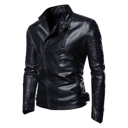 Men's motorcycle jacket with a modern design featuring sturdy zip pockets Amarae