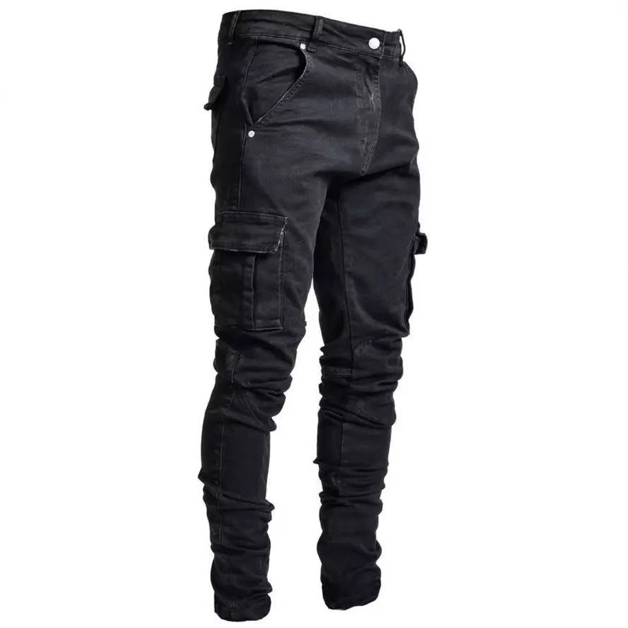 Men's cargo jeans with multifunctional pockets and modern slim fit Lune London