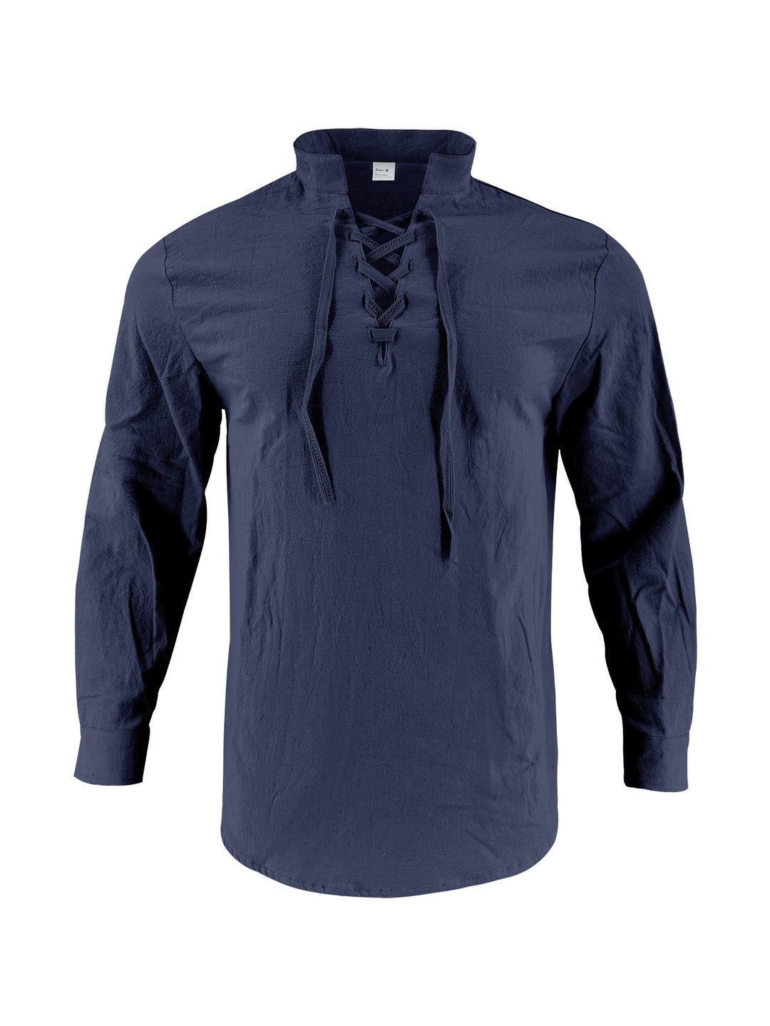 Long sleeve shirt for men with fashionable laces and high collar Lune London