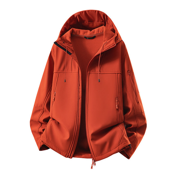Men's softshell jacket with fleece lining, water-repellent and hood reinforcement Amarae