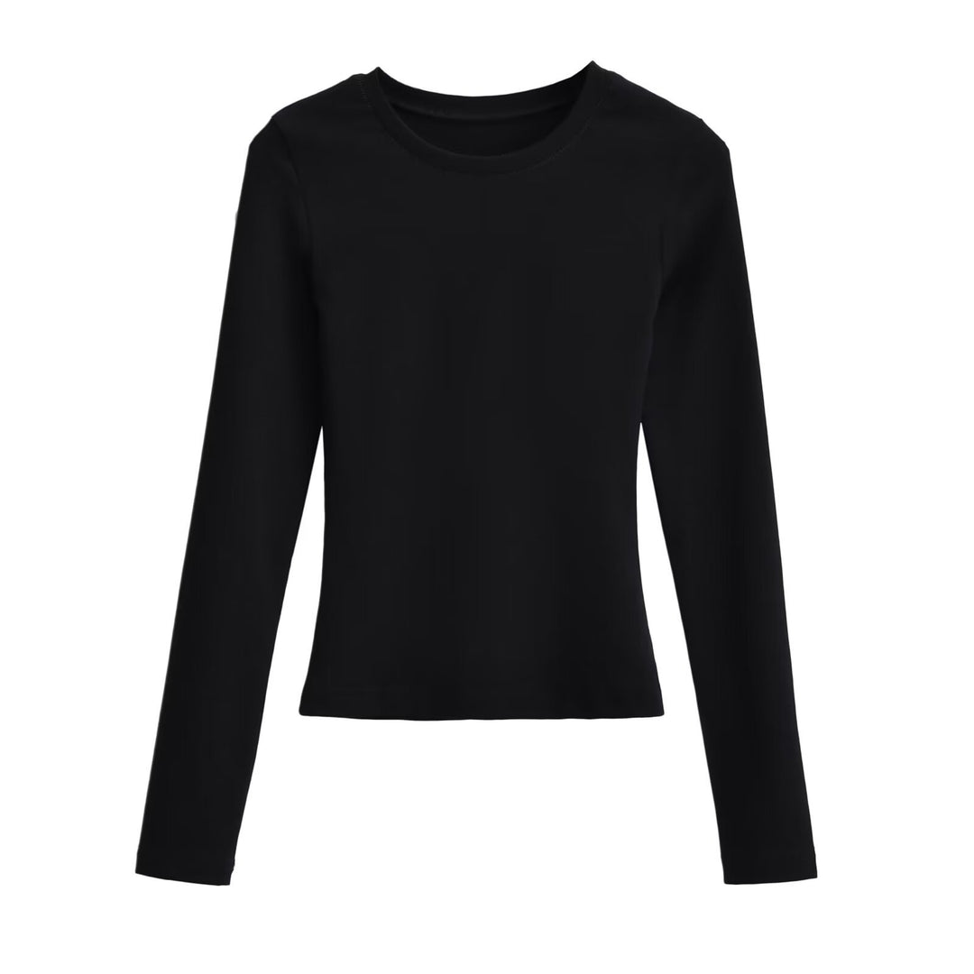Women Long Sleeve T-shirt in Soft Cotton Blend Lune London