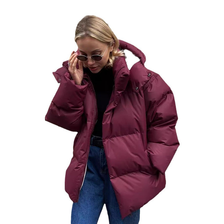 Fashion parka for women with electric hood insert and elastic waist Lune London