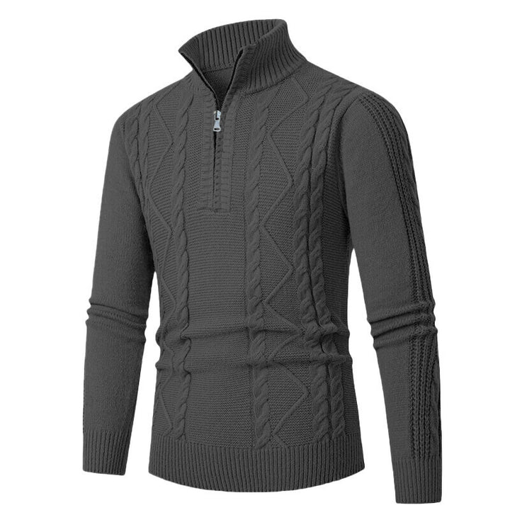 Knitted sweater for men with high collar Lune London
