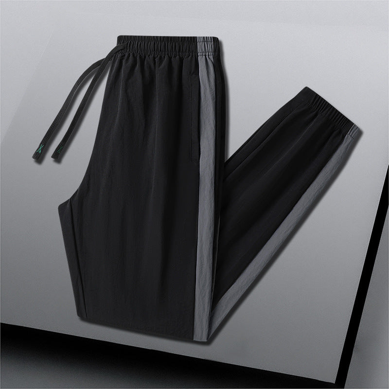 Men's Lightweight Breathable Training Pants with Side Contrast Stripe Amarae