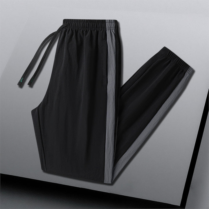 Men's Lightweight Breathable Training Pants with Side Contrast Stripe Amarae