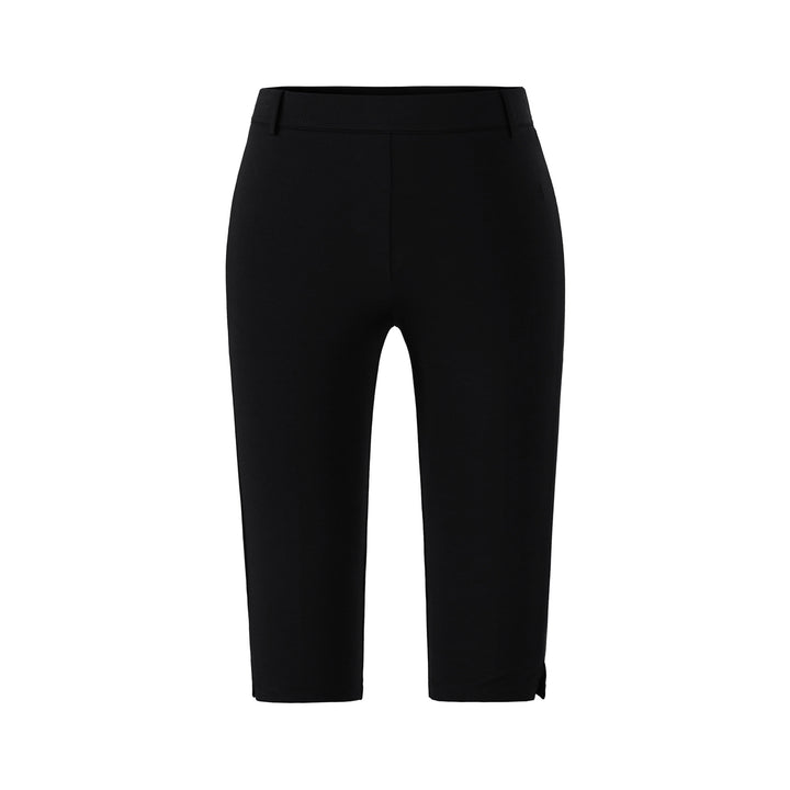Women's high-waisted capri stretch pants with a slim silhouette and leg slit Amarae