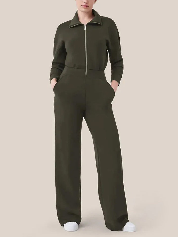 Lune London zip-up lounge jumpsuit for women